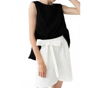 NEW LE MUSE linen tank in black